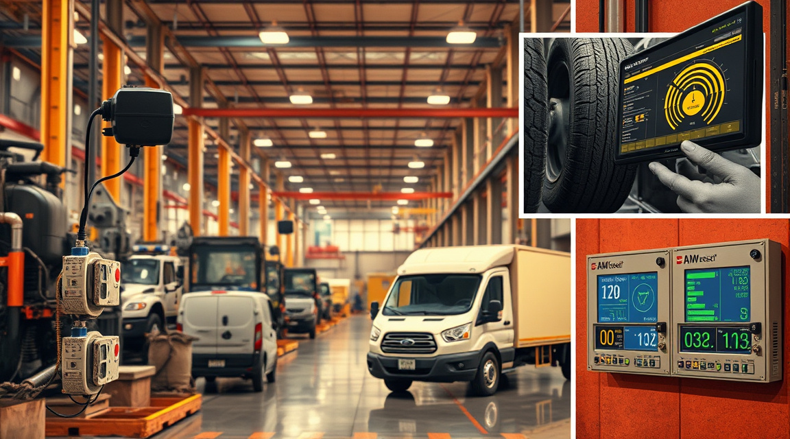 Industrial IoT sensors monitoring equipment condition, vehicle telemetry, and building energy consumption