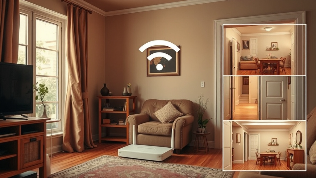 Router positioned in corner of home with uneven wireless coverage